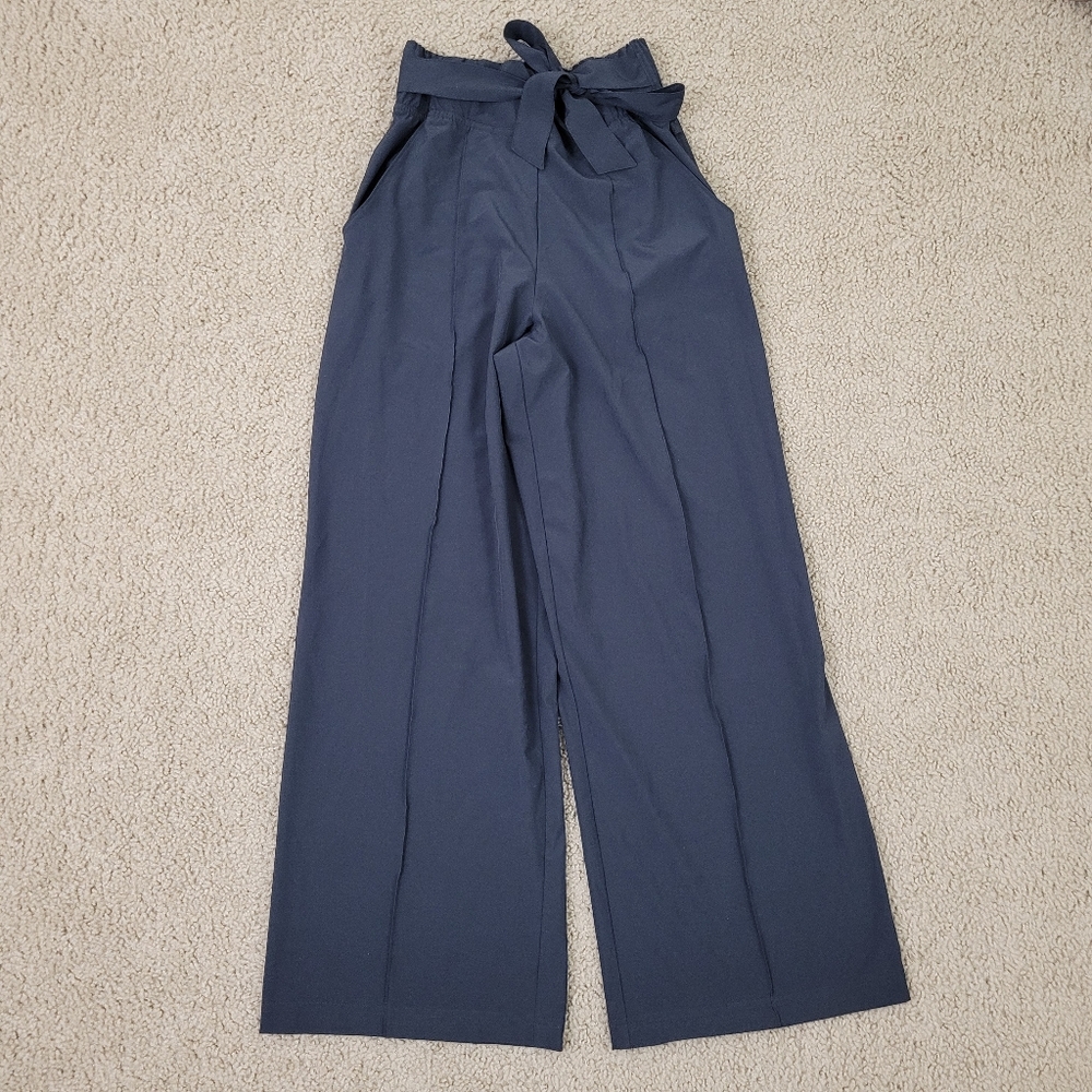 lululemon athletica Black Wide Leg Tie-Waist Pants